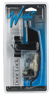 LOCK+KEY SCREEN DOOR BLK