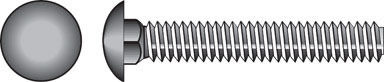 100PK 1/4-20x1 Galv Carr Bolt