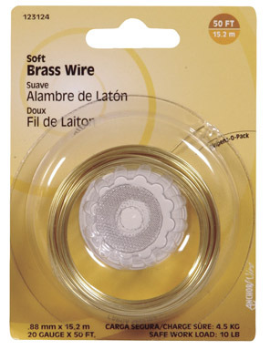 Brass Wire 20ga 50ft