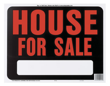 SIGN HOUSE 4SALE 15X19"