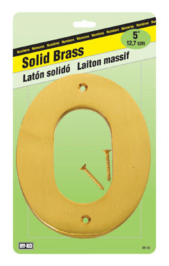 NUMBER HOUSE 5"S BRASS#0