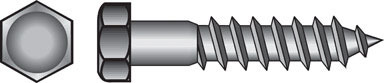 100Pk 5/16x4 Galv Lag Bolt