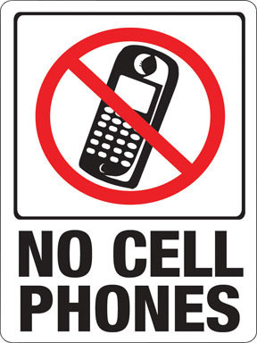 SIGN NO CELL PHONES