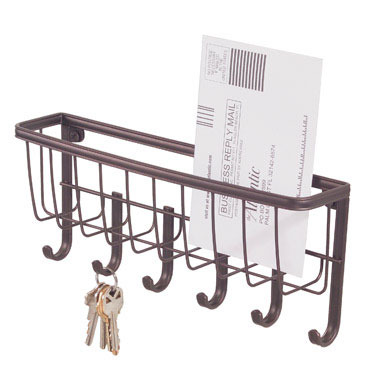 MAIL/KEY RACK YORK BRONZ