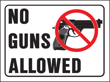 SIGN - NO GUNS ALLOWED