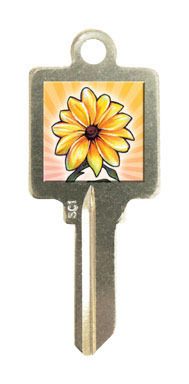 KEYBLANK SC1 YLW FLOWER