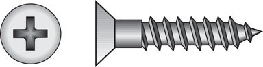 10X1"WD PH FH SCREW