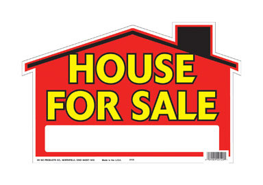 HOUSE FOR SALE SIGN 9X12