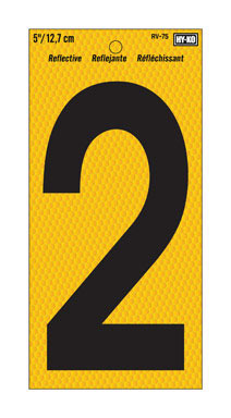 Number 2 Yellow 5"reflct