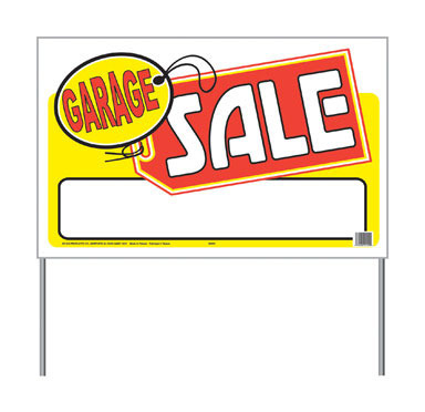 Garage Sale Sign W/frame