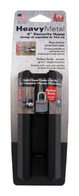 SECURITY HASP 6" BLACK