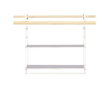 RUBBERMAID SHELVES W/HANG BAR