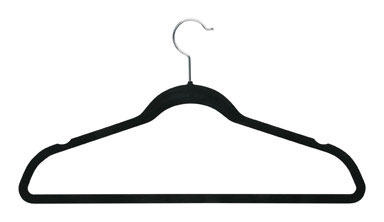 VELVET HANGER BLACK 20PK