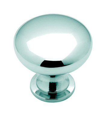 KNOB 1-1/4 PLSH CHRM 2PK