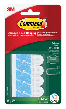 Command Small Foam Adhesive Strips 1-1/8 in. L 16 pk