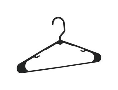 Blk Clothes Hanger 10pk