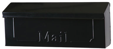 Black Galvanized Wall Mailbox