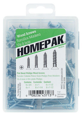 WOOD SCREW FH PH ASST