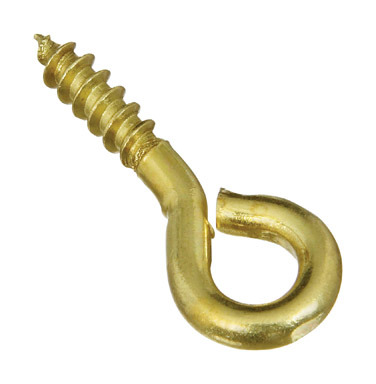 15/16" SCREW EYE BRASS 7/PK