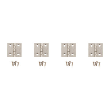 1 X 1 SATIN NICKEL HINGES 4PK