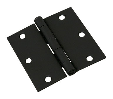 3 1/2" BLACK DOOR HINGE EA