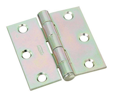 2 1/2" SQ DOOR HINGE ZINC 2PK