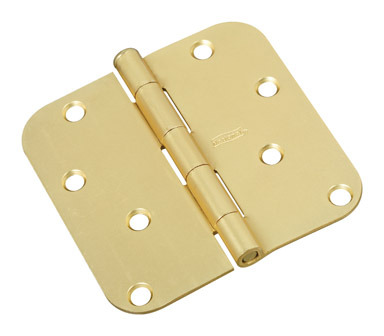 4" RAD HINGE SATIN BRASS EA