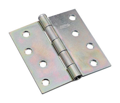 4" SQ DOOR HINGE ZINC 1PK