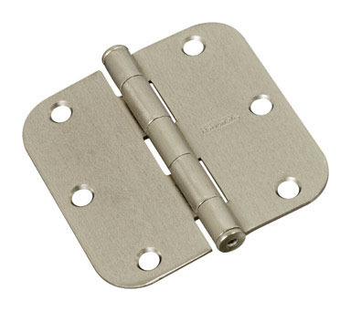 3 1/2" RAD SATIN NICKEL DR HINGE