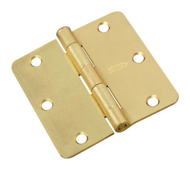 3 1/2" RAD HINGE SATIN BRASS EA