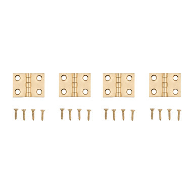 3/4 X 1  SOLID BRASS HINGE 4PK