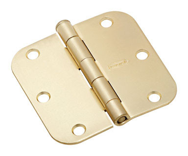 3 1/2" RAD HINGE SATIN BRASS EA