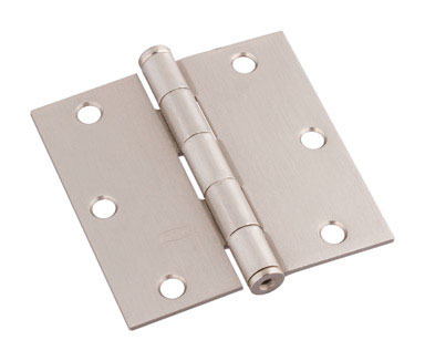 3 1/2" SQ HINGE SATIN NICKEL 3PK