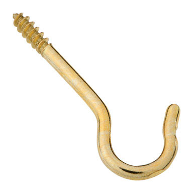 1 11/16" BRASS CEILING HOOK 6PK