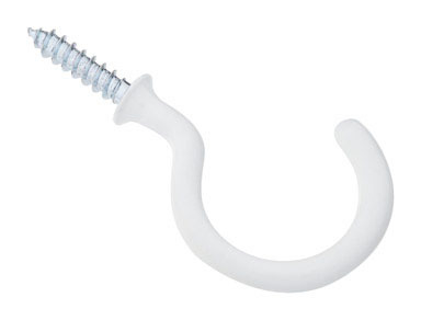 2PK 1-1/2" White Cup Hook