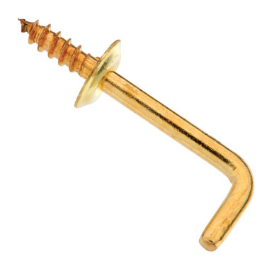 1" SHOULDER HOOK BRASS 3PK d