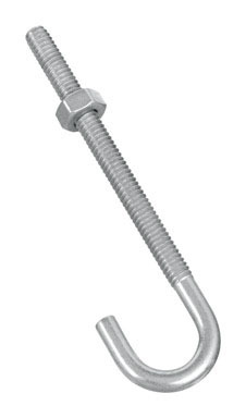 1/4 X 4  J BOLT W/NUT ZINC EA