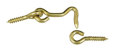 1 1/2 HOOK & EYE SOLID BRASS 2PK