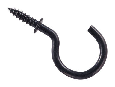 CUP HOOK BLK 1IN 30PK