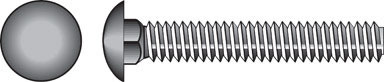 Hillman 1/4 in. P X 1 in. L Zinc-Plated Steel Carriage Bolt 100 pk