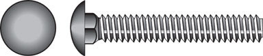 Hillman 1/4 in. P X 3 in. L Zinc-Plated Steel Carriage Bolt 100 pk