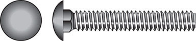 Hillman 1/4 in. P X 4 in. L Zinc-Plated Steel Carriage Bolt 100 pk