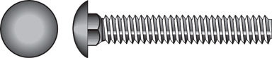 Hillman 3/8 in. P X 4 in. L Zinc-Plated Steel Carriage Bolt 50 pk