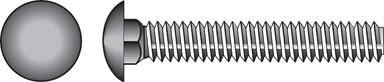 Hillman 3/8 in. P X 6 in. L Zinc-Plated Steel Carriage Bolt 50 pk