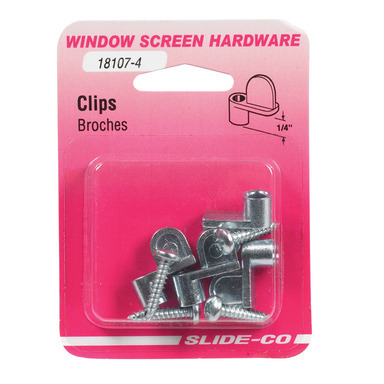 Prime-Line Mill Die Cast Screen Clip For 1/4 inch 4 pk