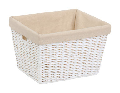 Basket Orgnizer Wht Med 12"x8"