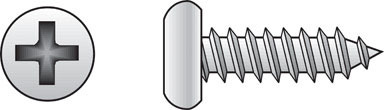 100Pk 12x2 Phi PH Metal Screw