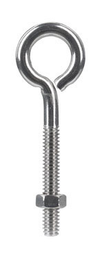 Hampton 1/4 in. S X 3 in. L Stainless Stainless Steel Eyebolt Nut Included