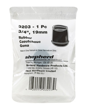 Tip Leg Rbbr Blk 3/4"