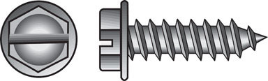 100Pk 7x1/2 Hex Slot SM Screw